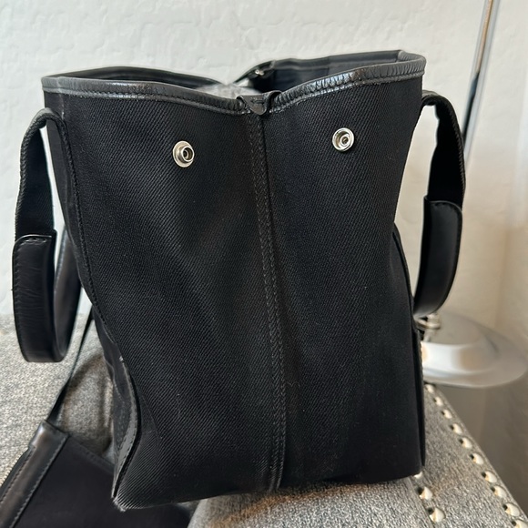 Balenciaga Cabas Black Denim/Leather Tote Bag with pouch - Picture 13 of 16